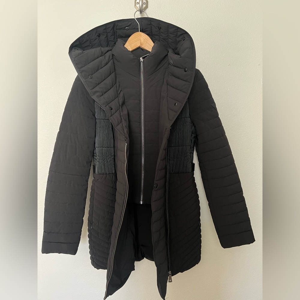 GUESS Women's Sleek Black Coat